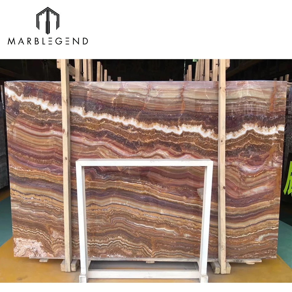PFM Chinese Factory Price Brown Onyx Marble Luxury Translucent Backlit Onyx Wall Panel