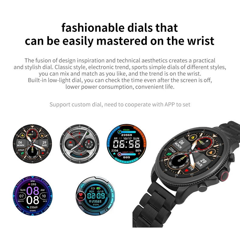 2022 Simba Smart Watch C08 Full Round Touch Screen Heart Rate Monitor Sports Fitness  Android IOS Watches Men Smartwatch