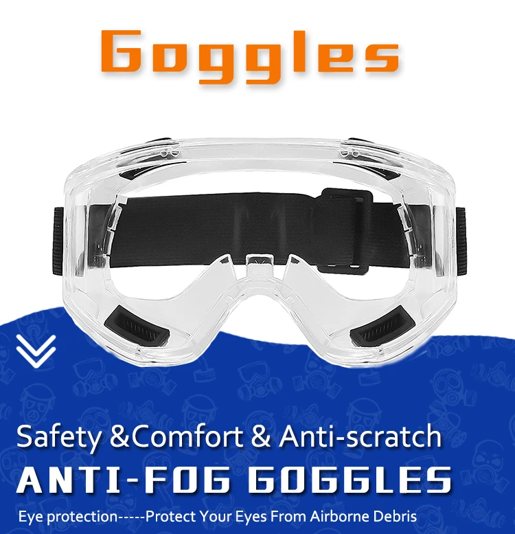 Lab Industry Chemical Safety Goggles Antifog Protective Safety Glasses