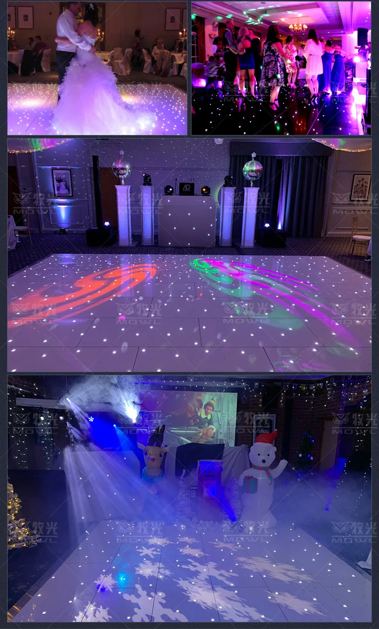 White Black Star Starlit Starling Dance Floor Wedding Wireless