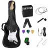 Chitarra elettrica nera con set amplificatore da 5 W