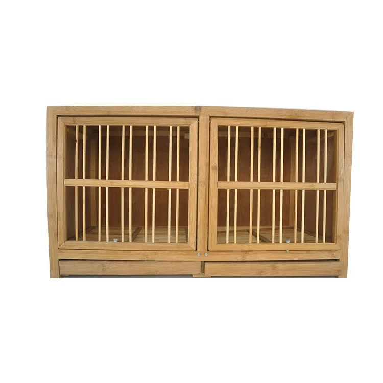 Geshifeng Factory 80cm Foldable Wooden Animal Pet Poultry Bird Racing Pigeon Breeding Cage