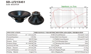 21 Inch Heavy Duty Subwoofer - Big Power Bass Speaker