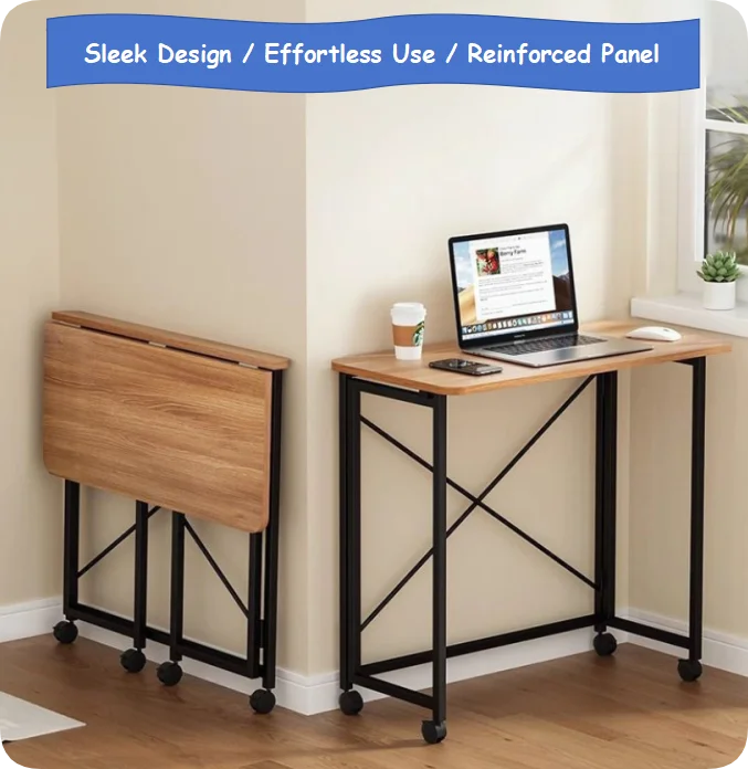 product multifunctional modular small folding desk simple wooden writing table computer desk bed bedside study desks wheels bedroom-6