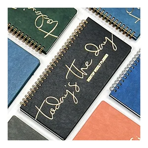 Wholesale PU Leather Custom Agenda Calendar Factory Price Journal Undated Diary Daily Weekly Memo Schedule Notebook Task Planner