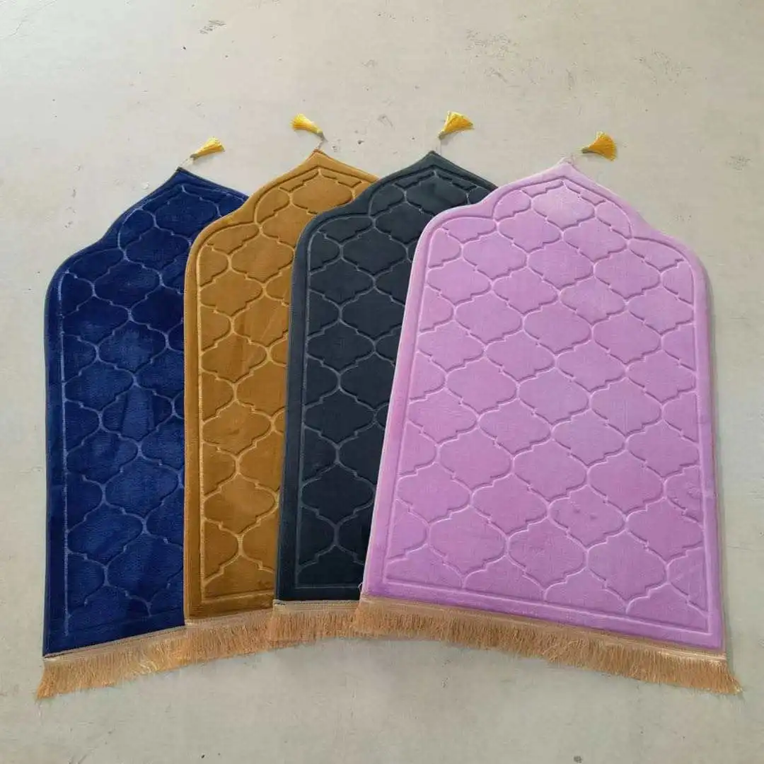 Islamic Prayer Rug For Home White Makkah Style Mat_voghion.com