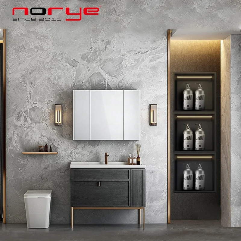 Ceramia - Timeless Niche de Douche à encastrer, Acier Inoxydable 304, 2 étagères, 60x30x10cm, Noir mat
