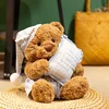 Pigiama blu con orso marrone scuro