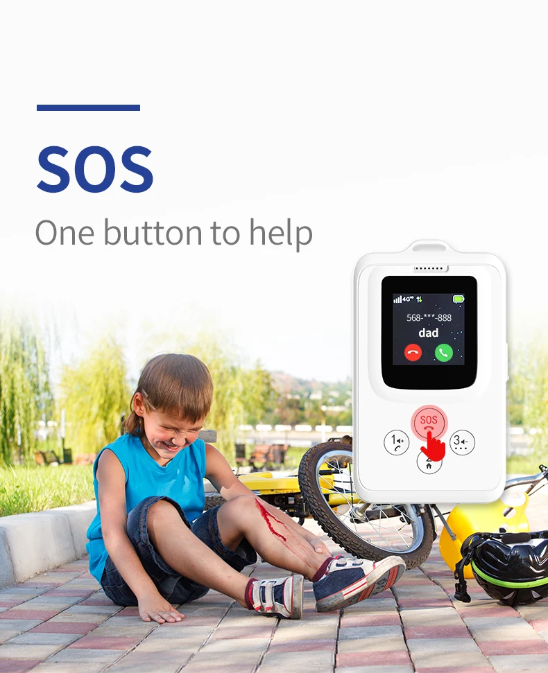 High Quality Tracker with SOS Button for Campus Student Workers Elderly Disabled Student ID Card GPS Tracker