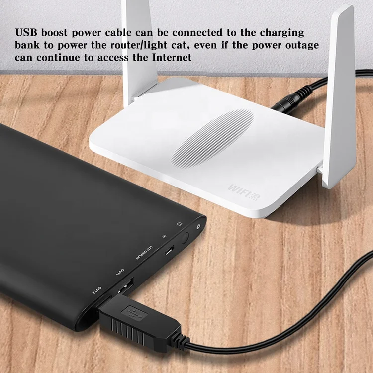 USB Zu DC Booster Kabel – 5V Auf 9V/12V, Digitale Anzeige, 0,8 M, Für Router, Modem, Powerbank