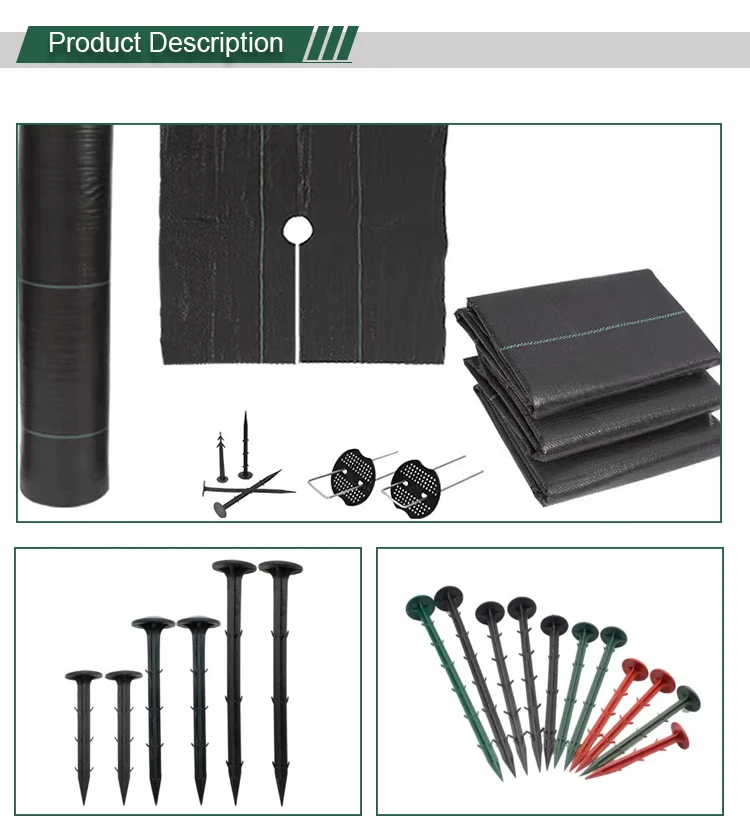 Plastic Garden Lawn Stakes Heavy Duty Landscape Anchors Spikes