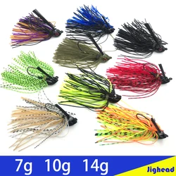 A007 high quality New style producer wholesale fishing tackle swim jig grade one bullet head hooks with skirt