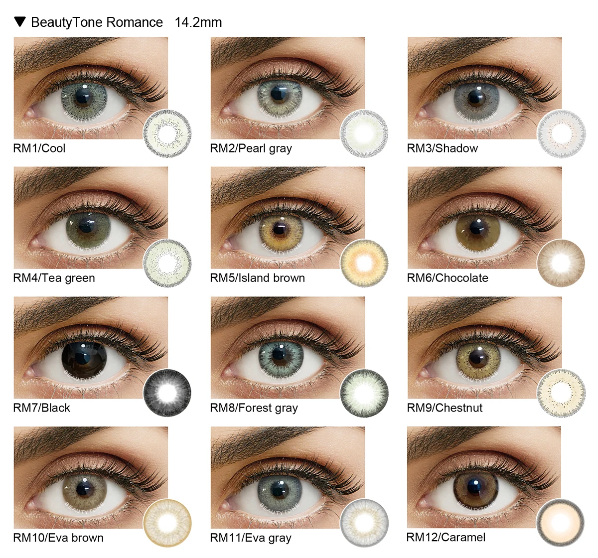 HOT fresh looking Chinese cosmetic wholesale color contact lens cheap 3 tone soft yearly  eye colored contact lenses