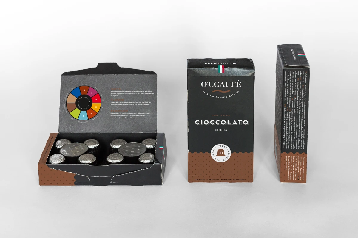 Made In Italy O'ccaffe Nespresso Compatible Chocolate Italian Coffee Capsules Italian For Home