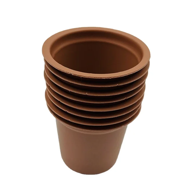 Competitive Price Circular Plastics Nursery Trays Seedling Brown Seedling Cup