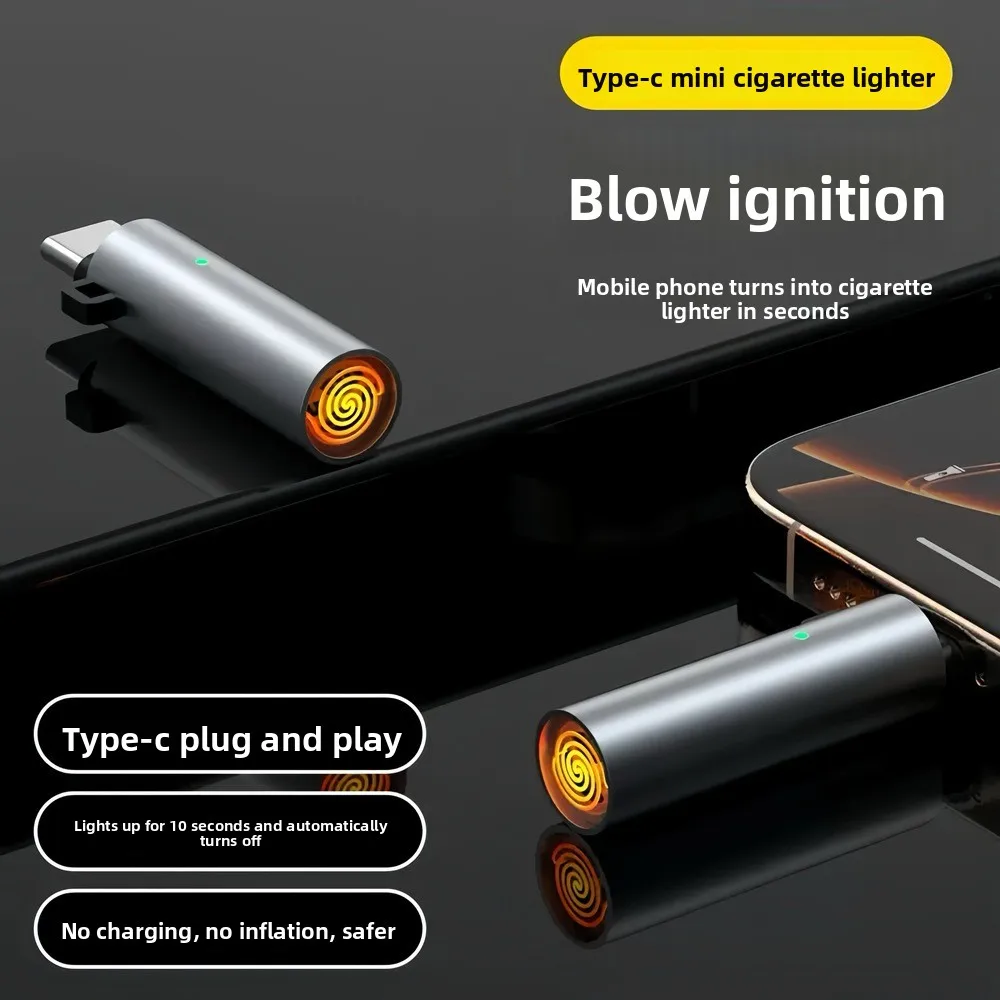 cigarette lighter mobile Moon Electric and Ring Phone Holder This lighter does not uses a flame or lighter fluid so it is safe to carry around and is also fully rechargeable For Mobile Phone USB C