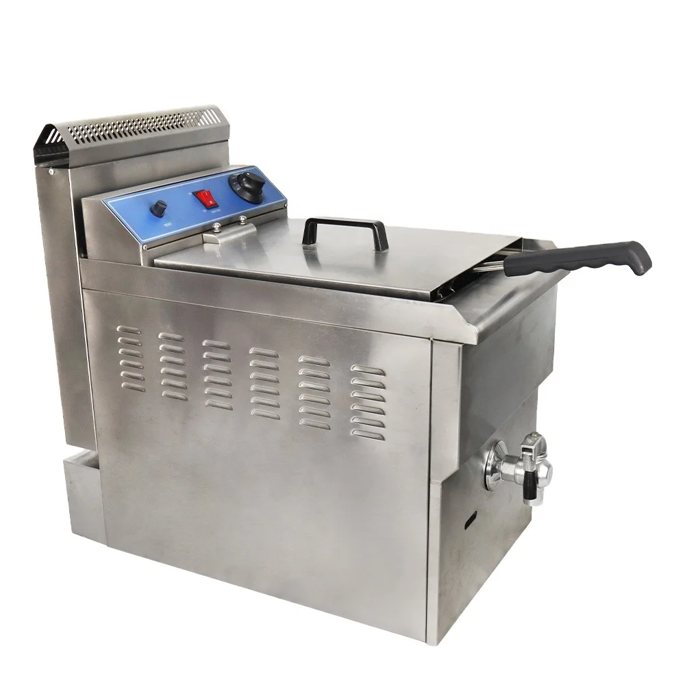 Stainless Steel Chicken Chips Fryer Deep Commercial Gas Deep Fryer Gas Machine Single Tank Small Gas Fryer