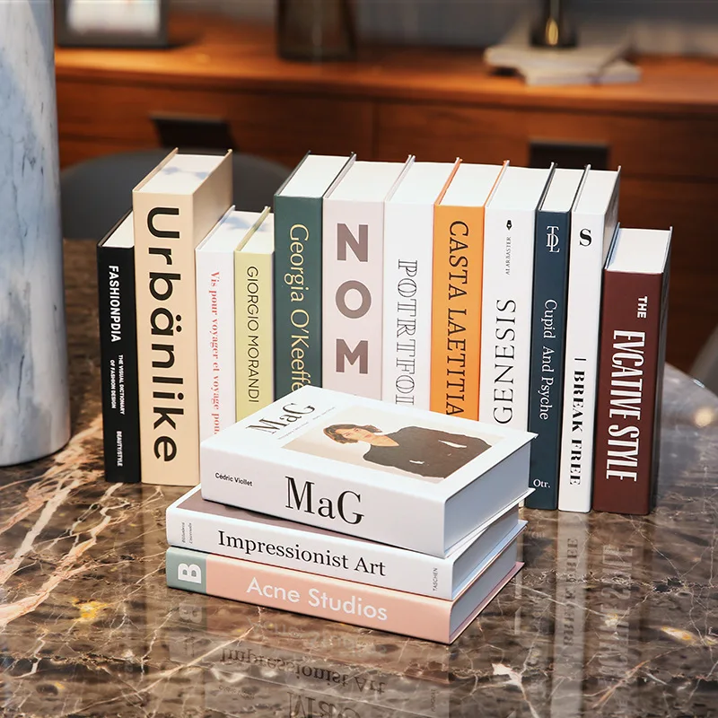Simple Macaroon Color Fake Books Simulation Books for Living Room Decoration  Coffee Table Book Box Club Hotel Model Books