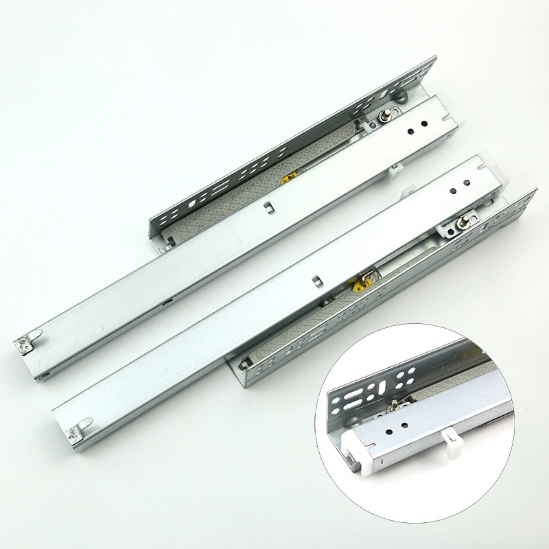 Heavy Duty Telescopic Undermount Drawer Slides Soft Close Concealed Slide Drawer Rails