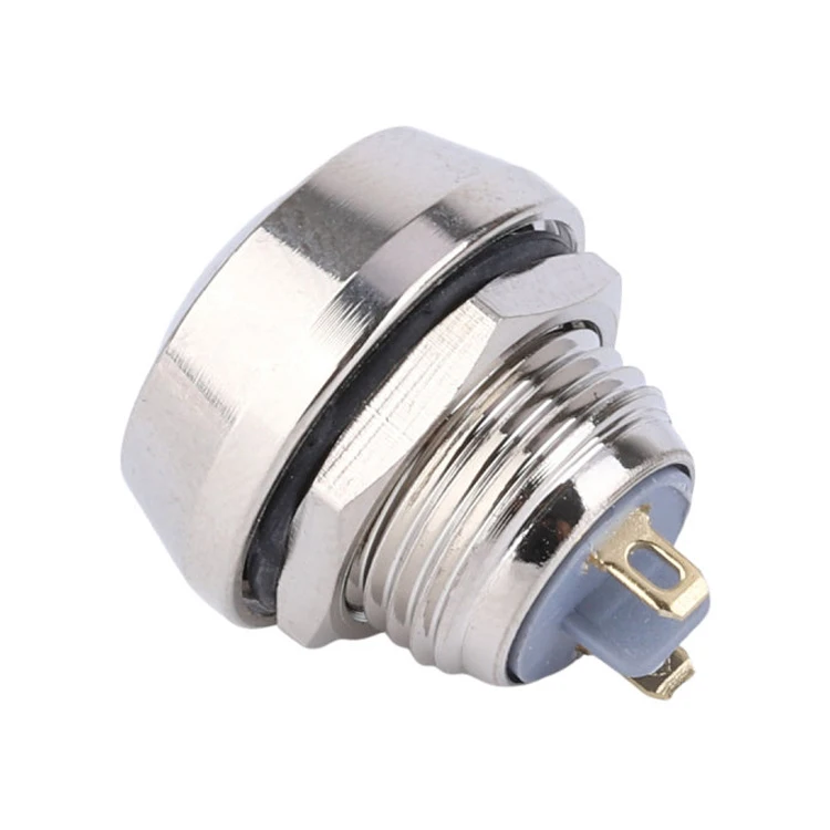 Waterproof Arcade Buttons Push Button Switch 2 Pins Electronic 1NO Reset Momentary Metal Power Button 12mm Ip65 Switch