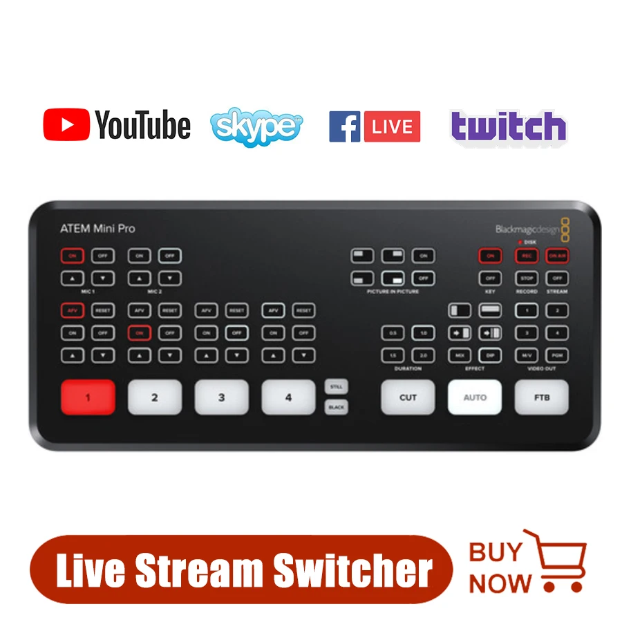Blackmagic ATEM Mini Pro Live Stream Switcher - Multi-View
