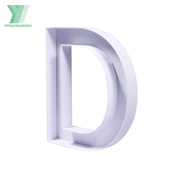 Customized a to Z Empty Number Shaped Paper Alphabet Cardboard LOVE Fillable Packaging Flower Box Letter Shaped Gift Boxes