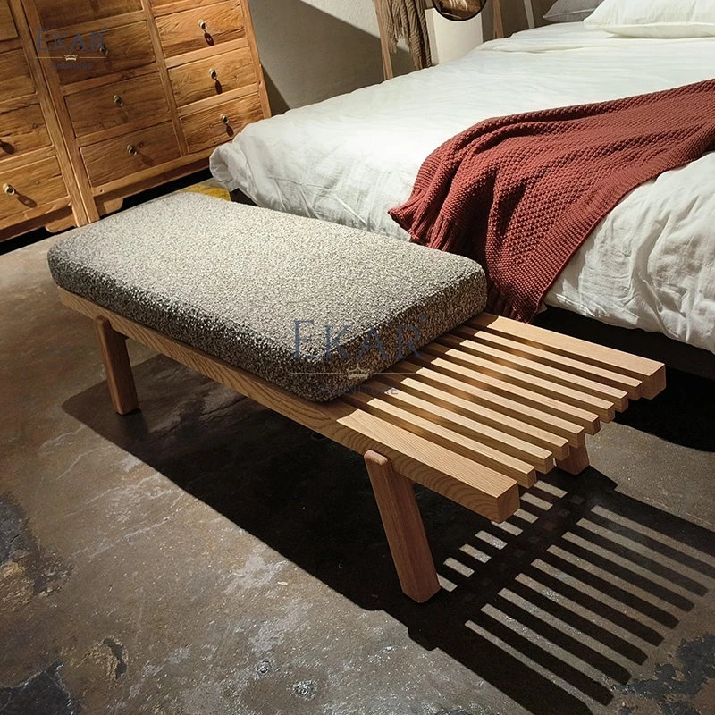 product modern wooden bed bench for bedroom with storage and stylish design-59