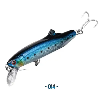 Cheery ABS Lifelike Midwater Minnow Wobbler Hard Bait for Snapper Bass Trout-Saltwater Sea Fishing Lure with Hooks – Minnow – view 2