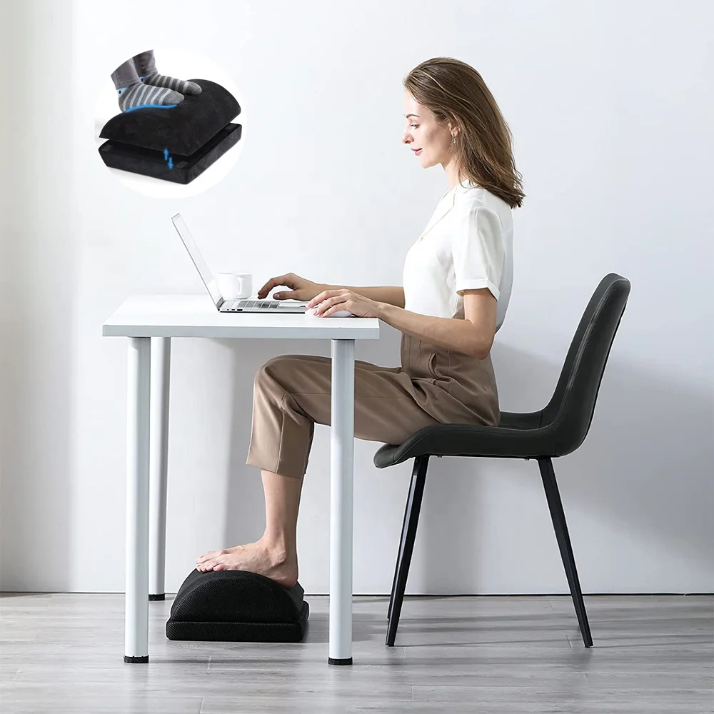 High Density Memory Foam Office Foot Rest Cushion Adjustable Ergonomic Foot Rest Under Desk