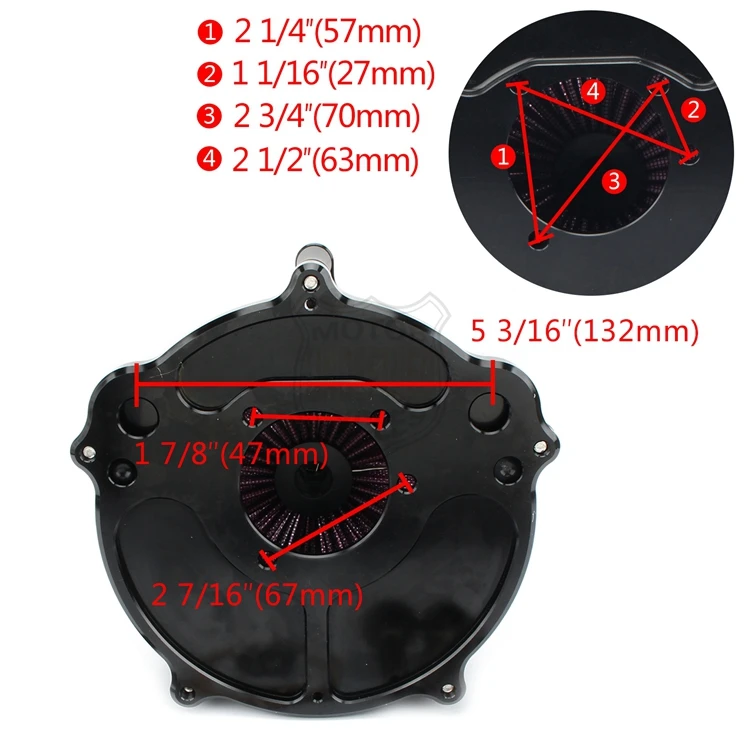 Воздушный фильтр RTS CNC с шипами для Harley touring CVO Street Bob Ultra Electra glide Road King Softail Dyna X48