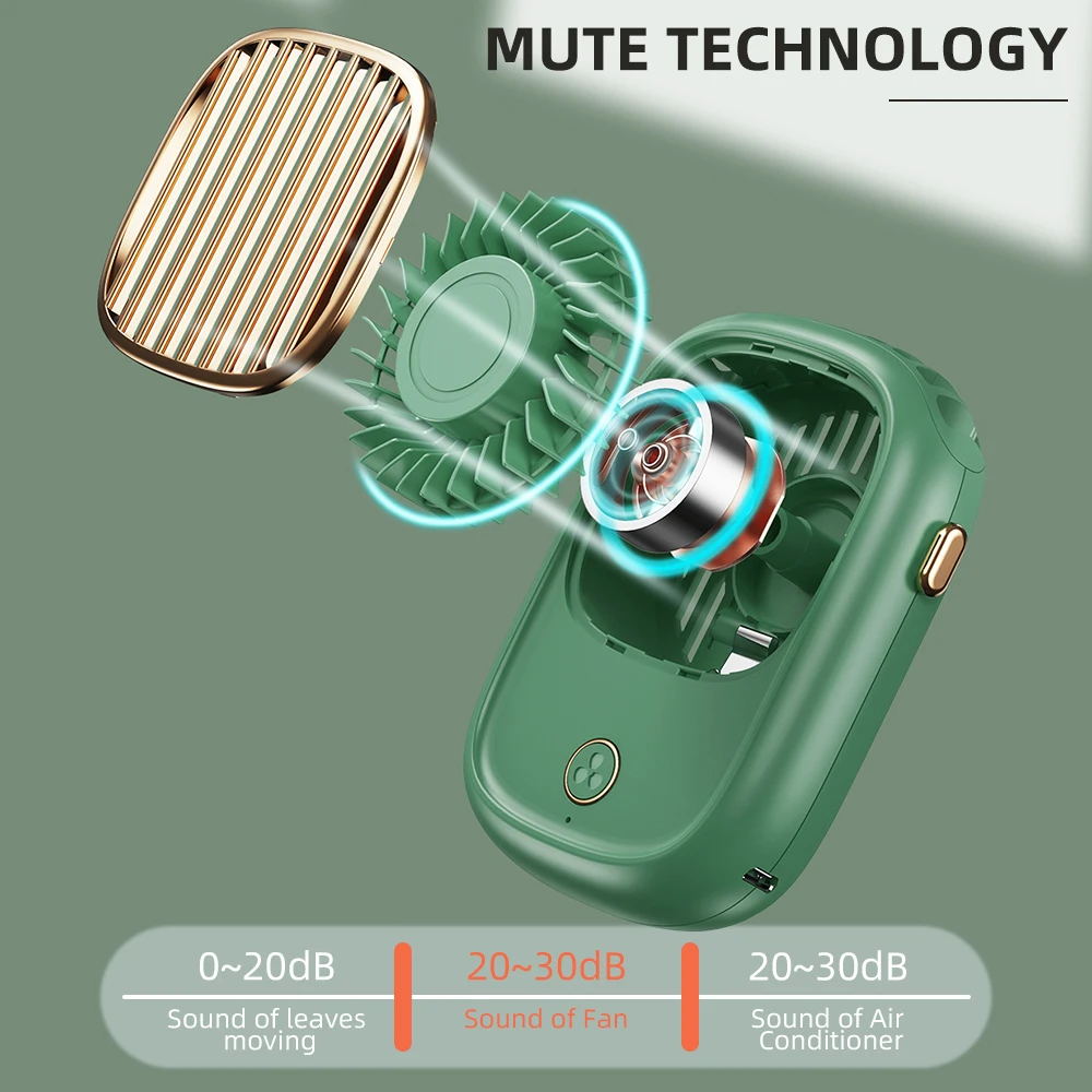 Охлаждающий настольный мини-вентилятор, внешний аккумулятор, заряжаемый под заказ, Мини Портативный подвесной шейный вентилятор