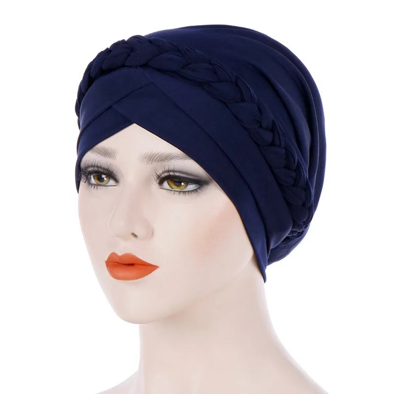 Простая женская одежда мусульманская хиджаб шапка плетеная тюрбан шляпа для женщин