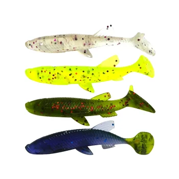 CHEERY SO013 7cm 5.5g 4pcs/bag Artificial Soft ABS Topwater Baits with T-Tail for Float & Sea Fishing – Soft Lure – view 3