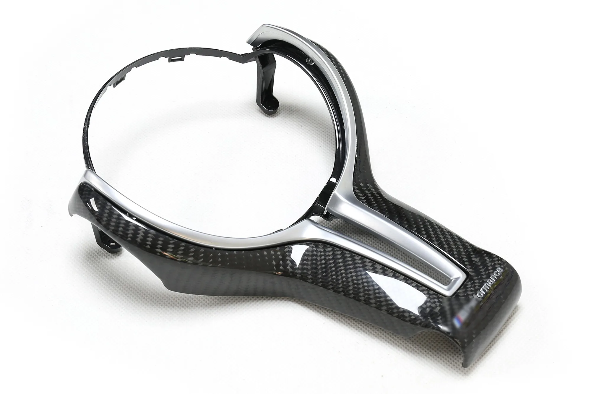 Real Carbon Fiber Steering Wheel Trim Cover Line with MP Mark for BMW M2 M3 M4 M5 M6 X5M X6M