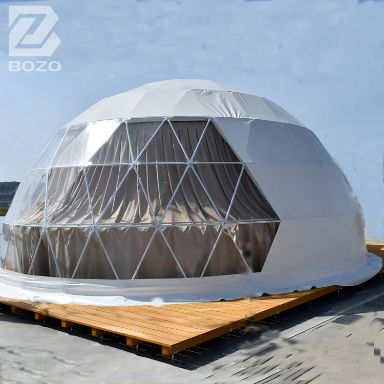 Prefabricated Transparent Fabric 7 Meters Dome House Mountain Resort 