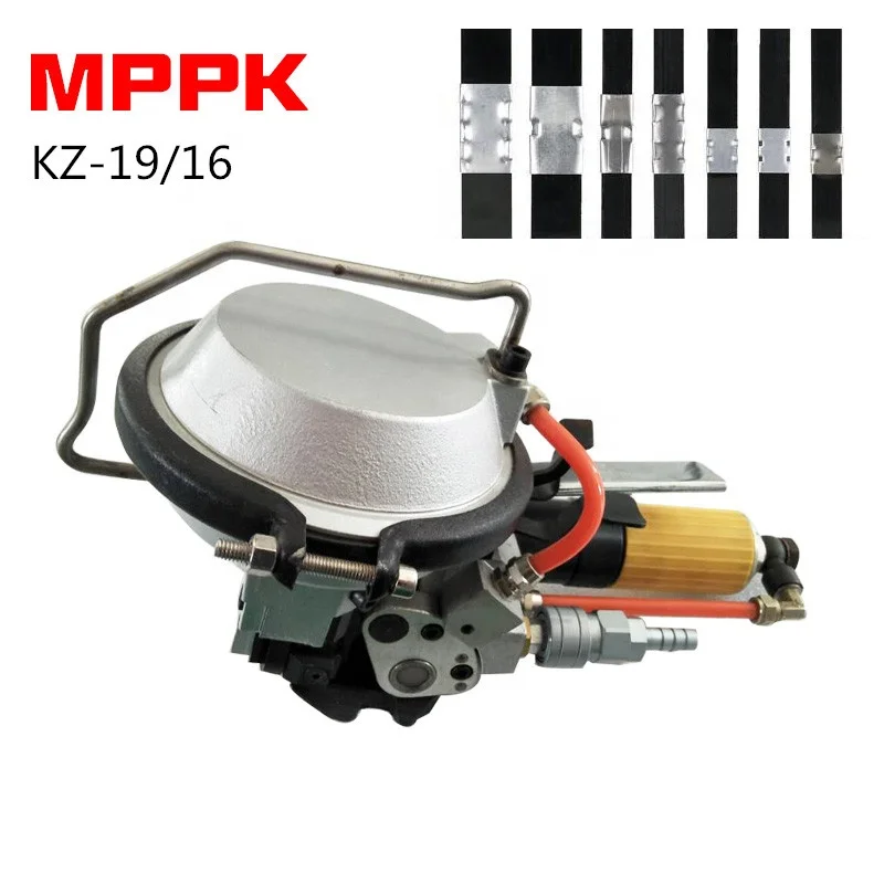 KZ-19/16 Three-in-One 16MM Steel Strip Penumatic Buckle Sealer Paper Packing Tool for Food Sheet Metal Tensioning Steel