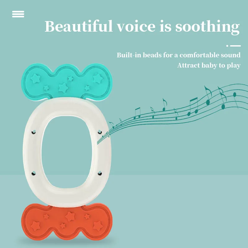 Не содержит Бисфенол А для новорожденных; Кремния погремушки игрушки sonajas Подарочный детский комплект одежды маленьких девочек-погремушка кольцо режущихся