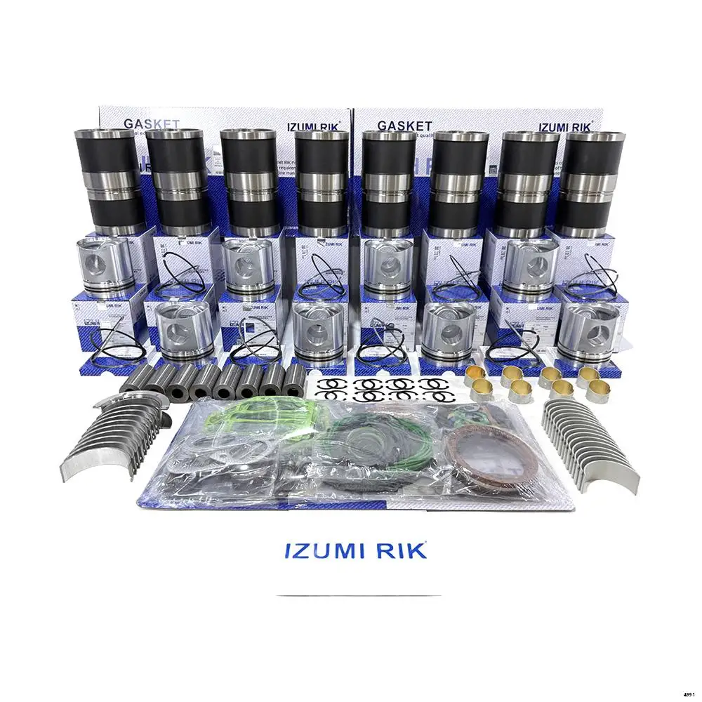 Overhaul Rebuild Kit with Overhaul Kit Main & Conrod Bearing with Thrust Washer for Mitsubishi 8M20 Heavy Duty Engine Parts