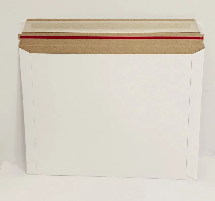 Cardboard Express Envelope Document Envelope with Back Pouch Bag for Waybill