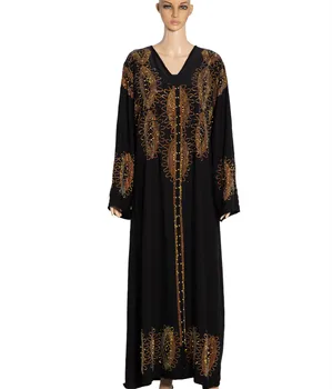 CCY Factory Custom Middle East Muslim Abaya Dubai African Women Islamic Dress Glitter Stone and Beads Abaya