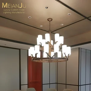 Zhongshan Premium Indoor Pendant Light Modern Tiered Glass Shade Chandelier for Home & Hotel Decor Hanging Lamp Lighting