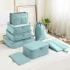 ใหม่ - ชุดกระเป๋าในกระเป๋า 8 ชิ้น [สีฟ้าเลค]
