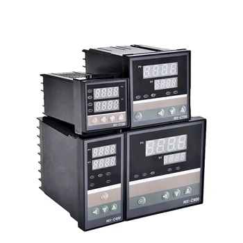 CG 48*48mm REX-C100 K J PT100 Digital SSR Relay Output Single Input Thermostat 400 Degree 220V Temperature Controller OEM
