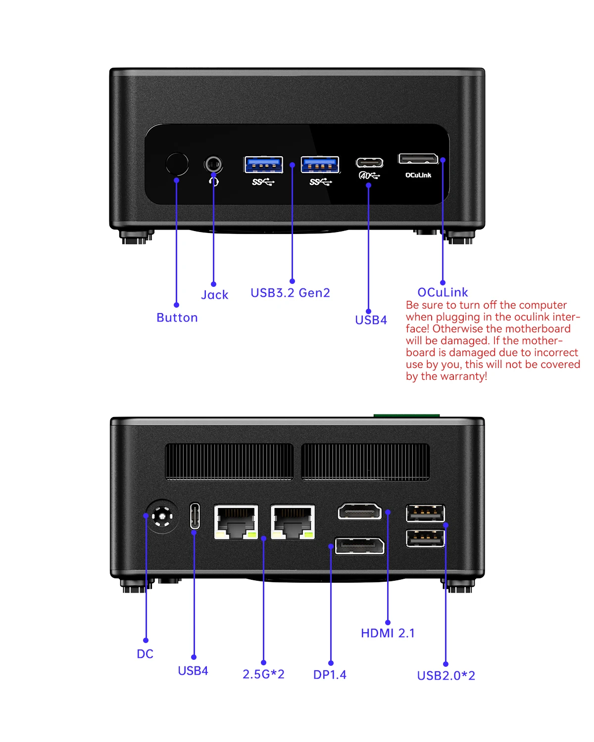 AOOSTAR GEM12+ Mini PC - Powerful AMD Ryzen 7 PRO 8845HS