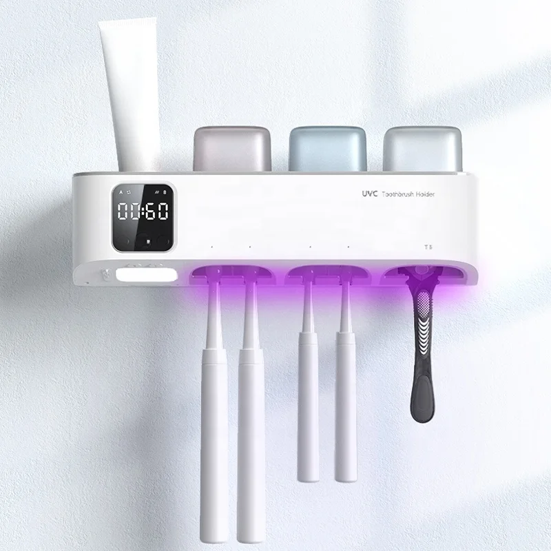 Настенный автоматический индукционный Ночной свет ультрафиолетовая зубная щетка для стерилизации и дезинфекции держатель ванной комнаты