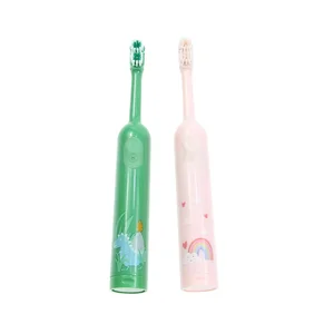 Wholesale Children Home Use Round Handle Cheap Automatic Toothbrush Custom Printing Electric Teeth Cleaning Brush