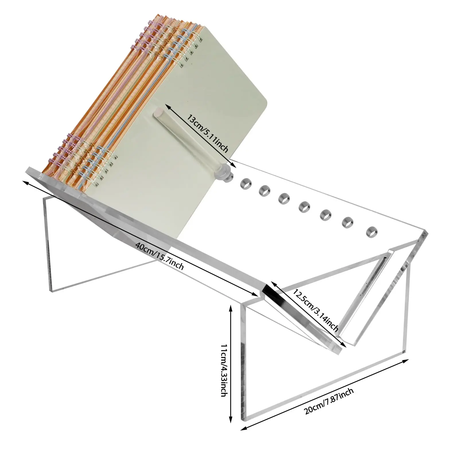 Acrylic Standing Bookshelf Transparent Kids Book Shelf Book Menu Holder ...