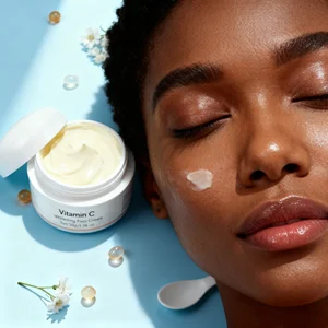 Vitamin C Facial Cream Whitening Skincare with Hyaluronic Acid & Niacinamide Lightweight Fragrance-Free 50g