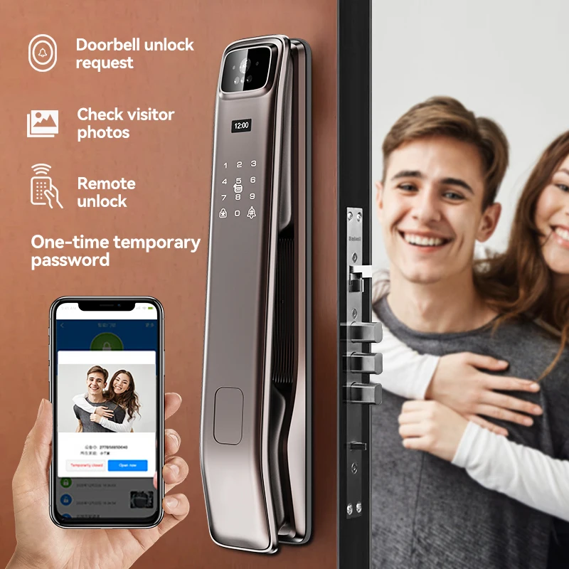 Laiu Video Intercom Cat Eye 3D Face Recognition Keyless Entry Smart Lock Cerradura Inteligente Con Wifi