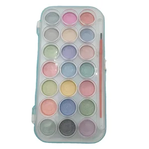 Aquarelle Watercolor Paints Set21 Glitter Watercolor Paints Metallic Solid Colors Metal case for Art Painting Watercolor